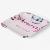 ピンクギターカウボーイパーティーサボテン誕生日 ペーパープレート (傾斜あり)