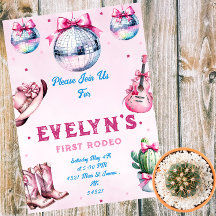 ピンクギターカウボーイパーティーサボテン誕生日