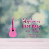 ピンクギター最後のバッシュでNashバチェロレッテ アクリルサイン (ニュートラル)