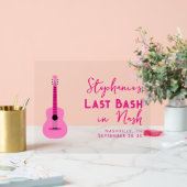 ピンクギター最後のバッシュでNashバチェロレッテ アクリルサイン (ウェディング)