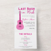 ピンクギター最後のバッシュでNashバチェロレッテ オールインワン招待状 (内側)