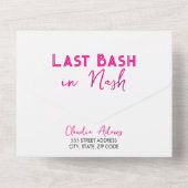 ピンクギター最後のバッシュでNashバチェロレッテ オールインワン招待状 (裏面)