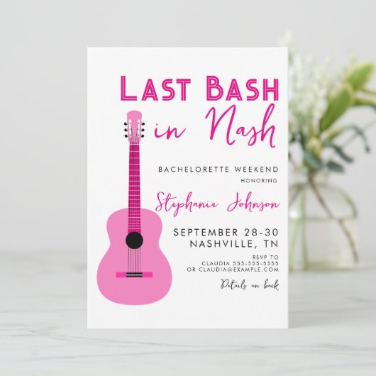 ピンクギター最後のバッシュでNashバチェロレッテ 招待状 (スタンド正面)