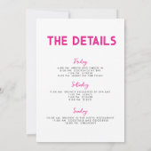 ピンクギター最後のバッシュでNashバチェロレッテ 招待状 (裏面)