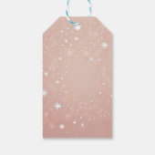 ピンクギフトラベル | 文字カスタム党支持 ギフトタグ (裏面)