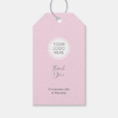 ピンクギフト企業のラベル ギフトタグ (正面)