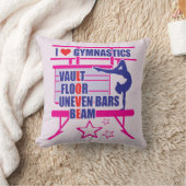 ピンクギムナスト – I Love Gymstics クッション (ブランケット)