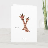 ピンクギラッフェス誕生日カード カード (裏面)