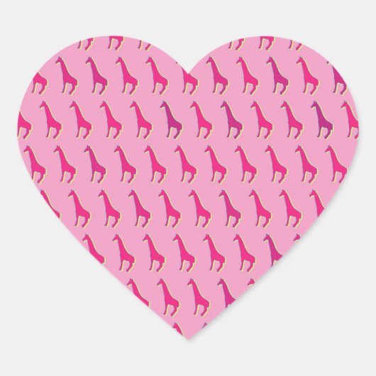 ピンクギラッフェス ハートシール (正面)