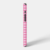 ピンクギンガムチェックiPhoneケース iPhoneケース (左側面)