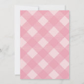 ピンクギンガムフローラ秋パンプキンテーマ誕生日 招待状 (裏面)