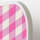 ピンクギンガムプレイドコテージコア ピックルボールラケット (左詳細)