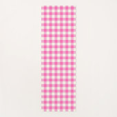ピンクギンガムプレイドコテージコア ヨガマット (正面)