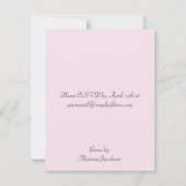 ピンクギンガムベビーシャワー招待状 招待状 (裏面)