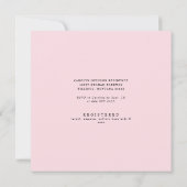 ピンクギンガムホースベビーシャワースクエア 招待状 (裏面)