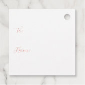 ピンクギンガムボウクリスマスツリーギフトラベル フェイバータグ (裏面)