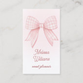 ピンクギンガムボウロゴ 名刺 (正面)