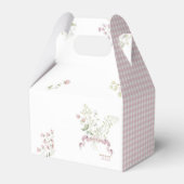 ピンクギンガムモノグラムペーターザラビットベビーシャワー フェイバーボックス (裏面サイド)
