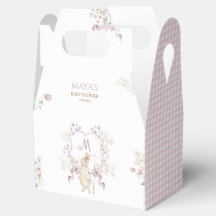 ピンクギンガムモノグラムペーターザラビットベビーシャワー