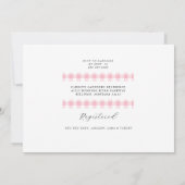 ピンクギンガムワイルドフラワーベビーシャワーII 招待状 (裏面)