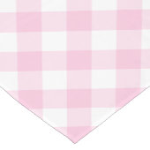 ピンクギンガム格子柄 ショートテーブルランナー (コーナー)