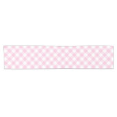 ピンクギンガム格子柄 ショートテーブルランナー (横)