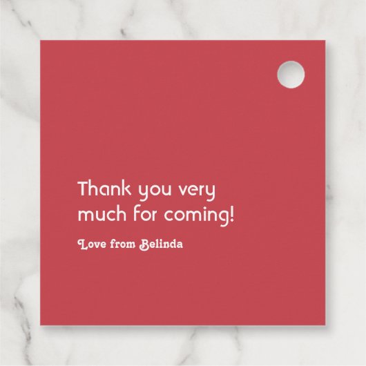 ピンクギンガム&ストロベリーファースト誕生日 フェイバータグ (裏面)