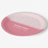 ピンクギークシックバイナリコード紙プレート ペーパープレート (アングル)