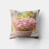 ピンククイーンアンズレースブーケ クッション (裏面)