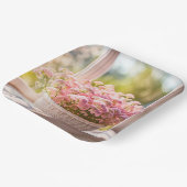 ピンククイーンアンズレースブーケ ペーパープレート (傾斜あり)