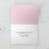 ピンククイーンアンズレース誕生日 カード (内部)