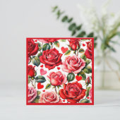 ピンククイーンオブハートブライダルシャワーブランチスクエア 招待状 (スタンド正面)