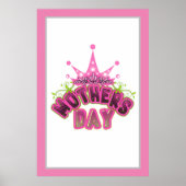 ピンククイーンクラウンハッピーマザーズデイPOSTER ポスター (正面)