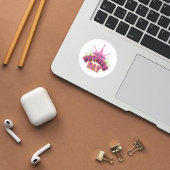 ピンククイーンクラウンマザーズクラシックデイラウンドステッカー ラウンドシール