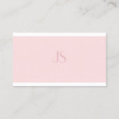 ピンククエレガントリークリーンデザインプモダンラン 名刺 (裏面)