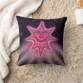 ピンククエーサーイラストレーション枕 クッション (ブランケット)