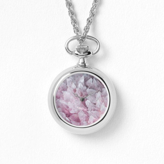 ピンククォーツマインド体スピリットエナジーウォッチ 腕時計 (正面)