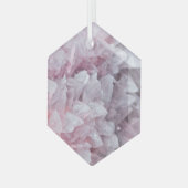 ピンククォーツマインド体スピリットエネルギー ガラスオーナメント (正面左)