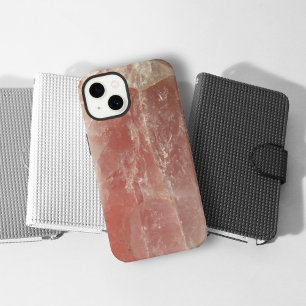 ピンククォーツ自然石ルックフォンケース iPhone 13ケース