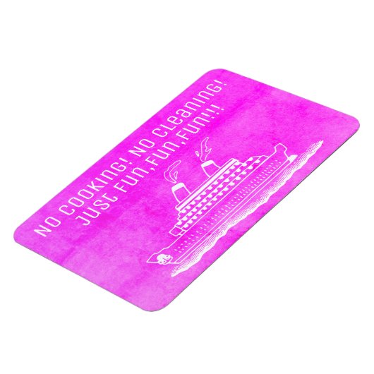 ピンクククルーズシップキャビンステートルームドアNo料理 マグネット (左側)