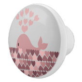 ピンククジラとハート セラミックノブ (右)