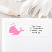 ピンククジラ差出人住所ラベル ラベル (インサイチュ)