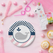 ピンククジラ紙プレート ペーパープレート (パーティー)