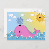 ピンククジラ ポストカード (正面/裏面)