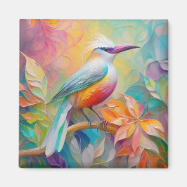ピンククチバシの赤い胸の幻想的な鳥 マグネット