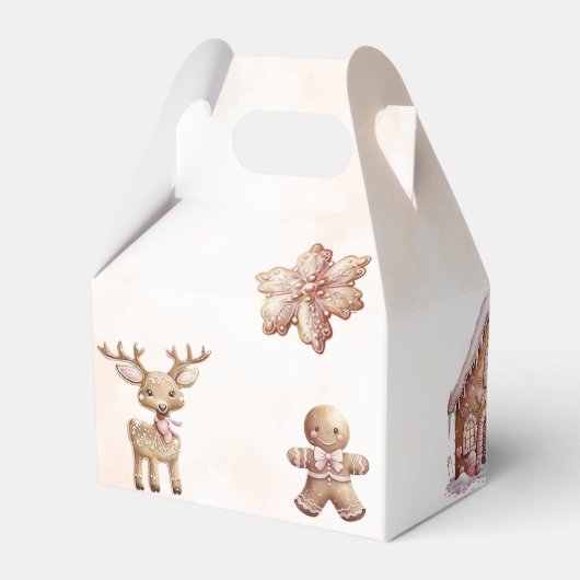 ピンククッキーのクリスマスバースデーパーティー フェイバーボックス (裏面サイド)