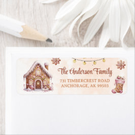 ピンククッキーのクリスマスバースデーパーティー ラベル