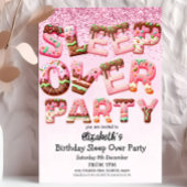 ピンククッキーのレタースリープバーバースデーパーティー 招待状