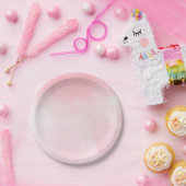 ピンククラウドグリッター ペーパープレート (パーティー)