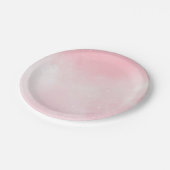ピンククラウドグリッター ペーパープレート (アングル)
